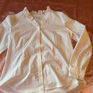 Sundance White Ruffle Blouse